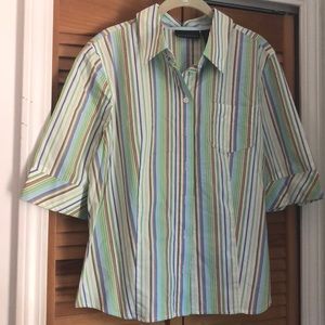 Striped button down shirt